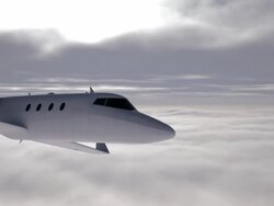 Business jet in flight Stock Footage