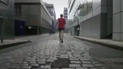 Urban Running. Stock Footage