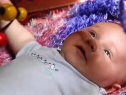 Happy Baby Playing Stock Footage