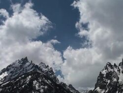 Cloud Formation Time Lapse Above the Grand Tetons Stock Footage