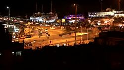 Istanbul city traffic at night Stock Footage