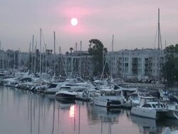 Red Sun Water Stock Footage