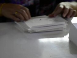 Folding Papers Stock Footage