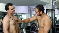 Body Builder in the Gym Stock Footage