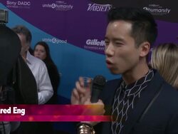 EVENT CAPSULE CHYRON - The Gillette Leading Man Cam At unite4:humanity Presented By unite4:good And Variety And Sponsored By Gillette Stock Footage