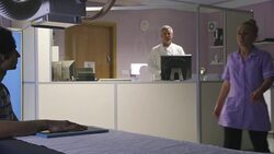 Taking X-ray of patients hand Stock Footage