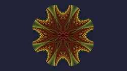 Red and green kaleidoscope octagonal fractal loop HD video Stock Footage