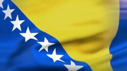 Flag of Bosnia and Herzegovina Loopable Stock Footage