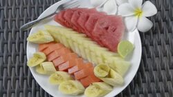 Fresh Fruit salad Stock Footage