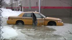 Flooding from water main break inundates streets in several-block area of Detroit. Such breaks have been common in Detroit amid the persistent cold. (Feb. 11) News Clip
