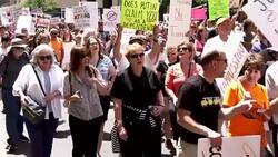 CLEAN : Chicago stages anti Trump protests News Clip