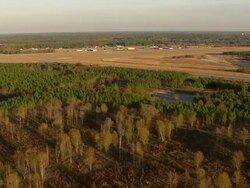 WS AERIAL View of Barnwell County Airport / South Carolina, United States Stock Footage