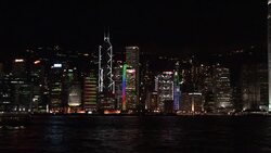 CLEAN : Hong Kong stock shots: night views News Clip
