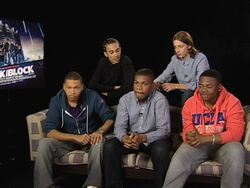 INTERVIEW: John, Leeon, Simon, Franz and Alex on the journey taken, how well they know each other, plans for the future at the Attack the Block Interviews at London England. (Footage by WireImage Video/GettyImages) Stock Footage