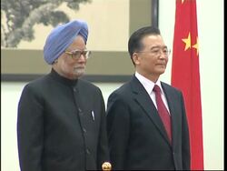 Indian PM Singh at welcoming ceremony Instructional Video
