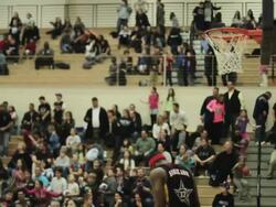 CU SLO MO Shot of Player celebrating winning match / Monroe, New York, United States  Stock Footage