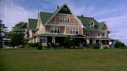 Static shot of a country house, clip 8, 1908 - reenactment Stock Footage