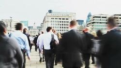 commuters C     COM Stock Footage