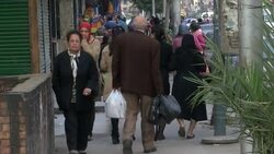 Exteriors Of Busy Cairo Street News Clip