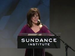 SPEECH - Sally Field talks about the Tennessee Williams Award not being about finding the next Tennessee Williams, thanks organizations involved at 2013 Tennessee Williams Award Stock Footage