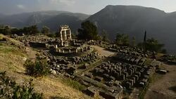 Delphi Ruins in Greece Stock Footage