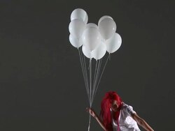 Shy Woman Stock Footage