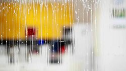 Window cleaning liquid, window Stock Footage