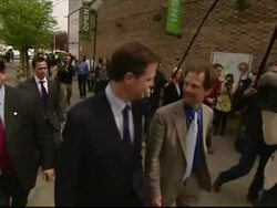Nick Clegg campaigns in Oxford News Clip
