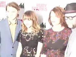 Paul Dano, Zoe Kazan, Valerie Faris, Jonathan Dayton at "Ruby Sparks" New York Special Screening Stock Footage