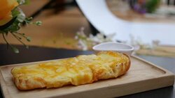 the triple cheese boat Stock Footage