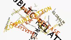 public relation word cloud Stock Footage