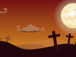 Halloween Graveyard - Animated Background Stock Footage