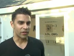 INTERVIEW: Reza Ali  on the event and his art at The Emoticon Project Celebration And Benefit Auction Stock Footage
