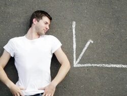 Rising Chart on Asphalt Stock Footage