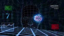 wireframe hud Sci-fi computer Stock Footage