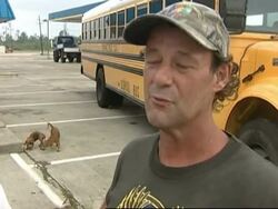 Aftermath of Hurricane Ike, people in shelters, Homeland Security Sec News Clip