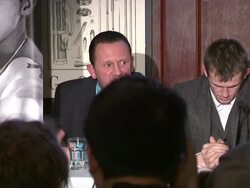 SPEECH: Paddy Hyland thanks Snooki at Nicole 'Snooki' Polizzi Introduces Team Snooki Boxing, New York, NY, United States, 01/12/2012 Stock Footage