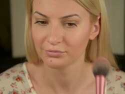 Woman Make-up Stock Footage