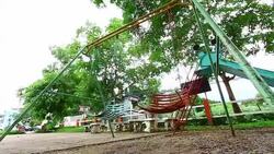Playground in the park Stock Footage