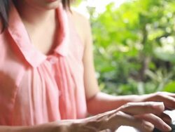 Typing on a Notebook Stock Footage