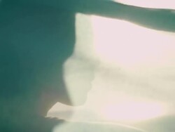 Woman wirth scarf on sunset Stock Footage