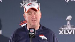 On the final media day before the Super Bowl, Denver Broncos head coach John Fox defended his decision to have a full-pads outdoors practice. Quarterback Peyton Manning addressed comments he throws "ducks". (Jan. 30) News Clip