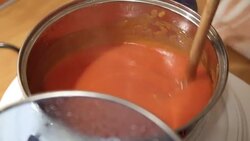 Cook Adding Spices Into Red Sauce Stock Footage