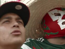 FIFA 2014 World Cup Fan Fest: Mexico v Cameroon Stock Footage