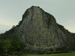 Block Shot Khao Chi Chan Pattaya Chonburi Thailand Stock Footage