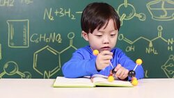 Child Learning chemistry Stock Footage
