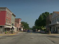 MS Shot of Hannibal Street / Hannibal, Missouri, United States Stock Footage