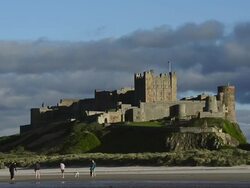 General views of Bamburgh Castle Stock Footage