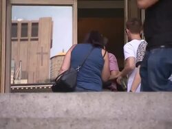 St. Peters Church Door Sign Stock Footage