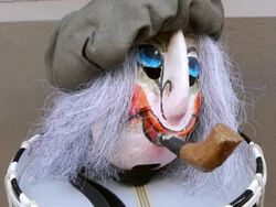 CU Shot of traditional mask at Basler Fasnacht (Basel Carnival) / Basel, Switzerland Stock Footage